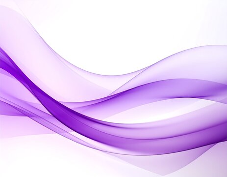 Abstract purple waves on white background