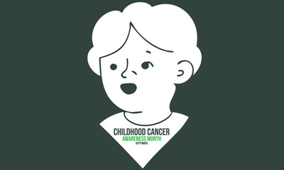 Childhood Cancer Awareness Month. background, banner, card, poster, template. Vector illustration.