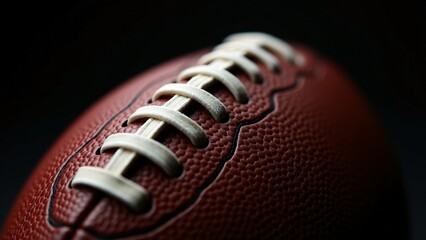 American Football Laces Close-Up