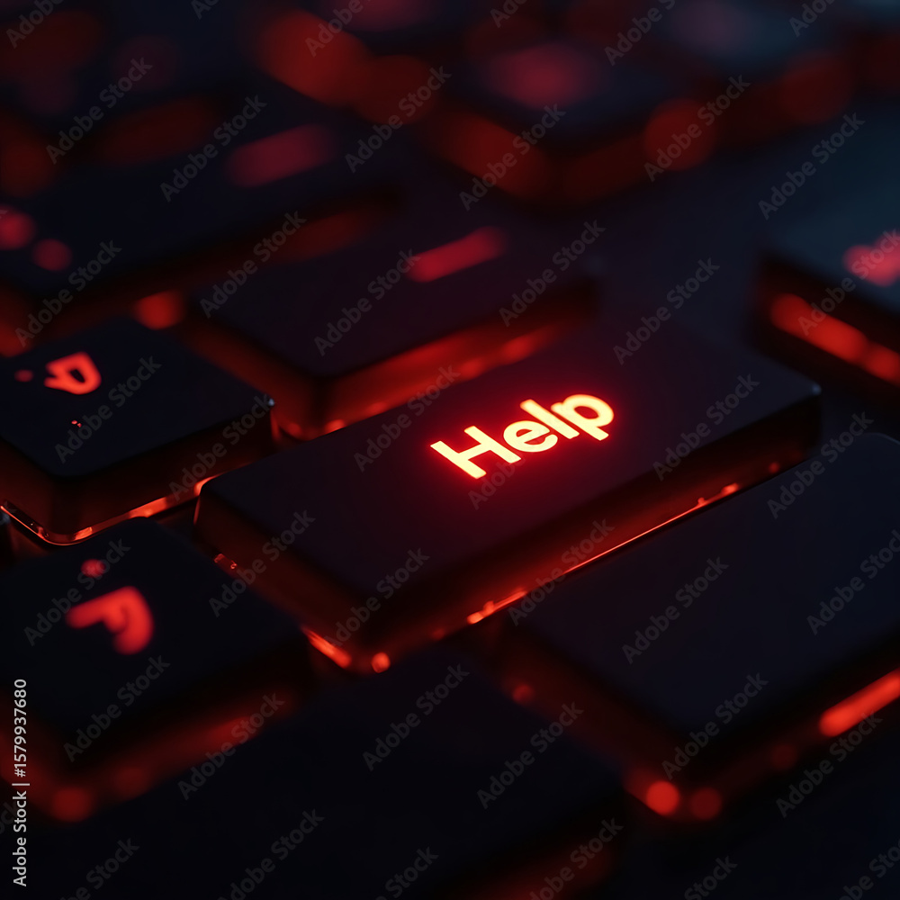 Poster red hot enter key on a black computer keyboard, symbolizing a key business concept for internet tech