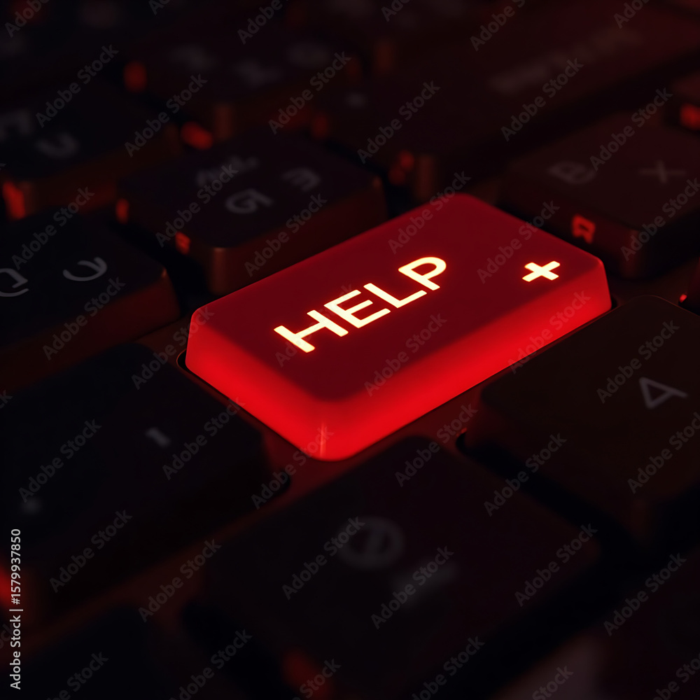 Poster red enter key on a computer keyboard, symbolizing business technology and digital communication