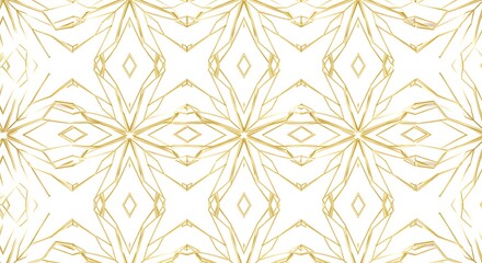 A luxurious golden pattern made of intricate floral and swirl elements in vector style, centered on a clean white background
