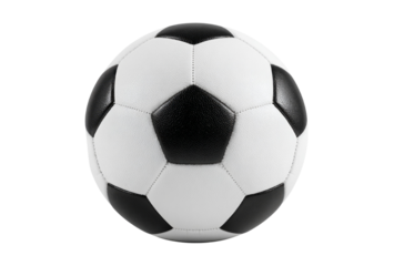 A white and black soccer ball