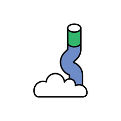 Broken Cigarette Icon vector stock illustration