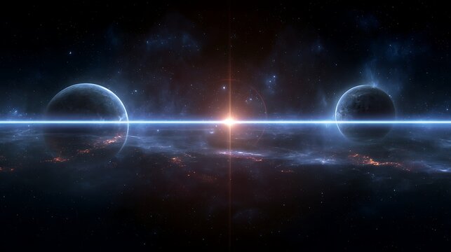 Planets Space Light Stars Abstract Background