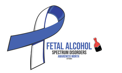 Fetal alcohol spectrum disorder month. background, banner, card, poster, template. Vector illustration.