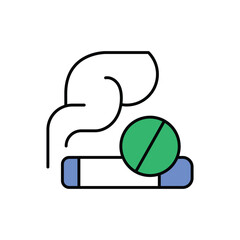Tobacco Awareness Icon vector stock illustration