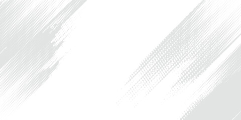 Halftone dots lines vector white color gradient pattern grunge background texture. grunge brush strokes ink paint isolated on white background arts grunge white