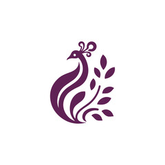 Elegant peacock logo