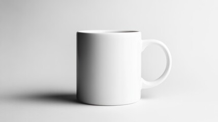 Fototapeta premium Blank white mug on a plain background
