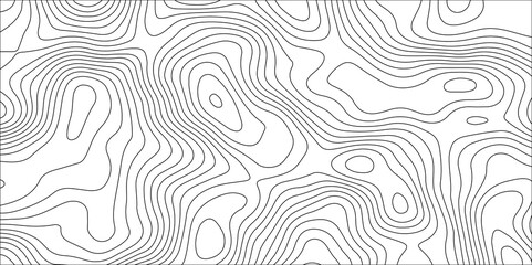 Abstract white contour wave lines topographic background, lines map seamless pattern, modern wallpaper texture and realistic design used for banner and posters, mountain relief geographic pattern.	
