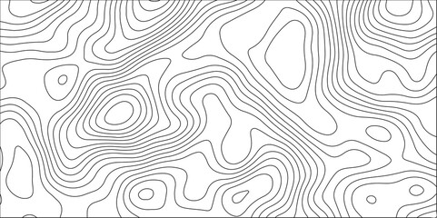 Abstract white contour wave lines topographic background, lines map seamless pattern, modern wallpaper texture and realistic design used for banner and posters, mountain relief geographic pattern.	
