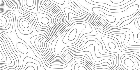 Abstract white contour wave lines topographic background, lines map seamless pattern, modern wallpaper texture and realistic design used for banner and posters, mountain relief geographic pattern.	

