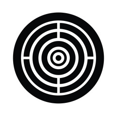 Citrus Fruit Slice Bold Icon Vector Illustration