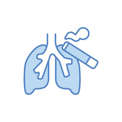 Anti-Smoking Campaign Icon vector stock illustration