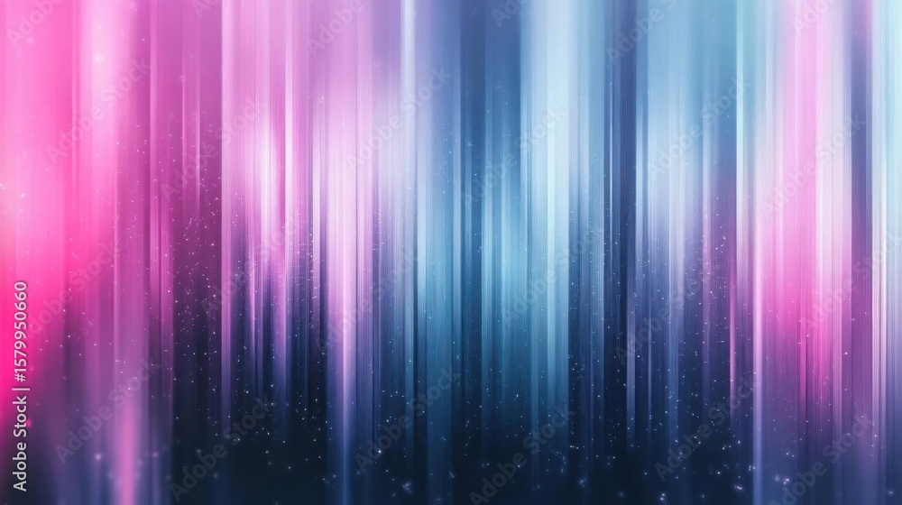 Poster abstract lines create a colorful gradient background, light theme