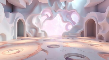 3d rendering of abstract background digital art works 3d illustration.