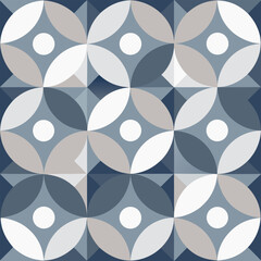 Colorful seamless repeat pattern with abstract minimalist geometric style