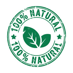 Organic food natural label sticker logo design template