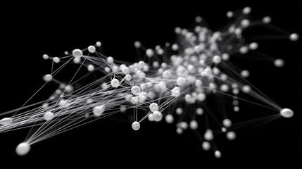 Fototapeta premium Abstract network of interconnected spheres.