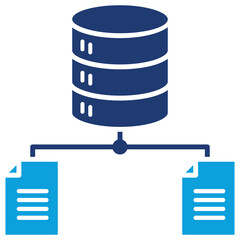 Data Classification Flat Blue Icon