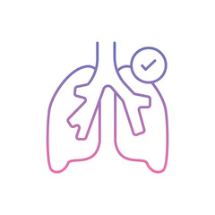 Lungs Protection Icon vector stock illustration