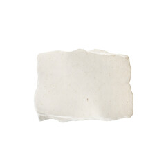 Piece of white paper with rough edges isolated on transparent background