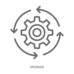 Upgrade Icon Line Style. Design Vector Illustration