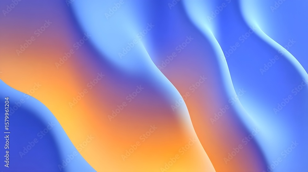 Poster fluid abstract color curves in motion