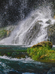 beautiful waterfall in the forest