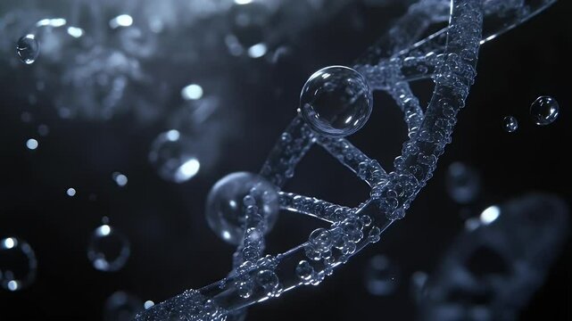 DNA molecule with bubbles