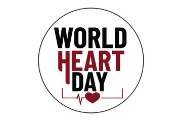 World Heart Day card, banner. September 29. Vector
