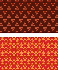 A seamless geometric pattern design featuring two distinct variations