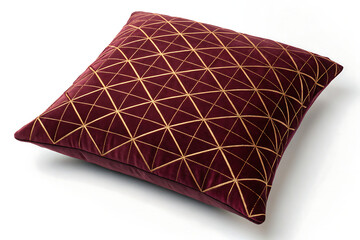 red pillow isolated on white