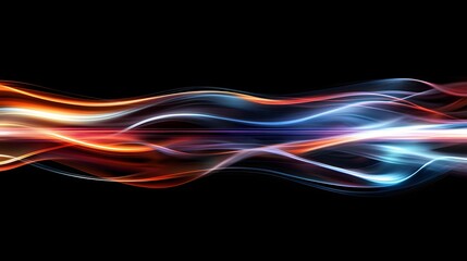 Abstract dynamic wave forms in vibrant colors.