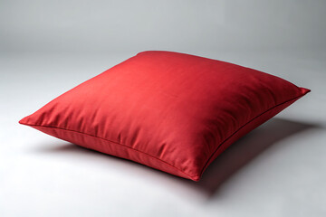red pillow isolated on white