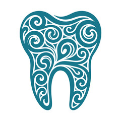 A stylized decorative dental Teeth design