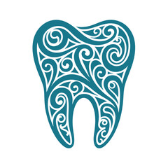 A stylized decorative dental Teeth design