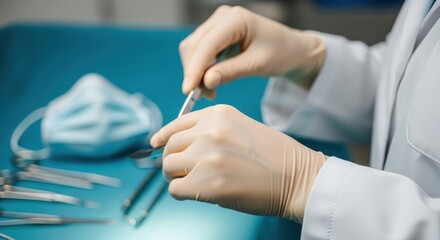 Surgical instruments are prepared for an operation in the hospital