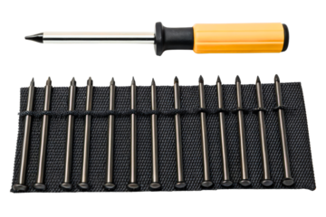 Precision screwdriver set with interchangeable bits for repairs isolated with transparent background