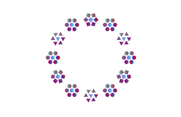 Geometric Radial Circle with Triangles, Dots, and Stars – Abstract Mandala-Inspired Vector Design for UI, Decor, and Tech Branding