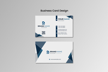 Professional Business Card Template – Clean Corporate Identity Design, Front & Back in AI Format