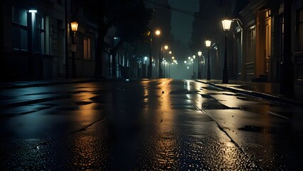 Fototapeta premium night city street