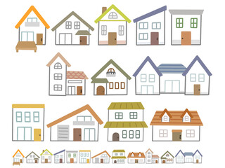 かわいいタッチの住宅の街並み-02