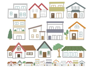 かわいいタッチの住宅の街並み-03