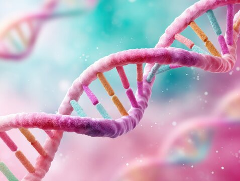 Modern Premium DNA Double Helix Structure Showing Biohacking Innovation for Healthcare and Biotechnology Marketing Content - Powered by Adobe