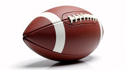 American Football on White Background