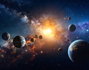 Cosmic planets in nebula