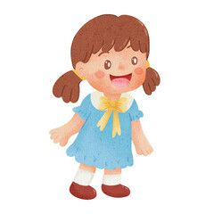 little girl  blue dress