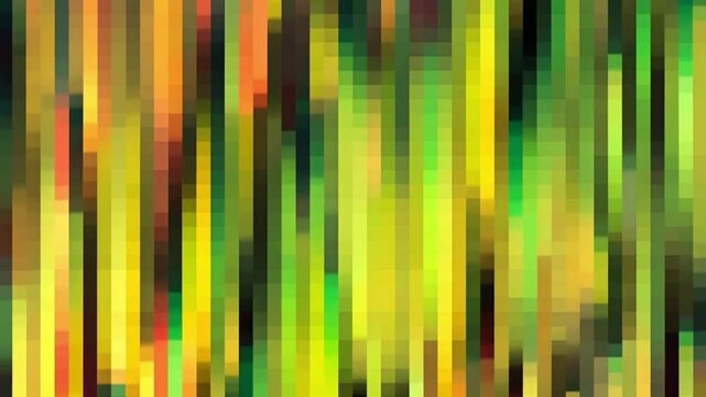 The colorful background shows a smooth gradient from bright green on the left to yellow, orange and finally light pink on the right